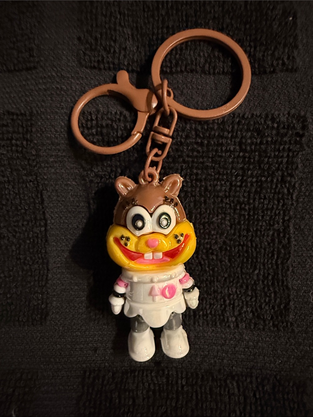 Sandy Cheeks Keychain Toy - Brown and Yellow